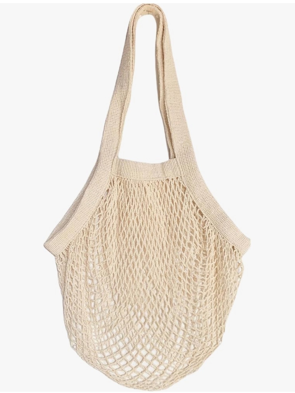 Vintage Ivory Crochet Cotton French Market Tote Beach Bag Set/2